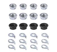 SAVITA 24 Pz Dadi Flangiati e Rondella di Sicurezza Bici, Acciaio al Carbonio M8/M9,5/M10 Ruota Dell'Asse della per Ruote Accessori Anteriore e Posteriore Mountain Bike