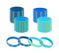 SAVITA 24pz Braccialetti in Silicone, Braccialetti Blu con Personaggi Cartoni Accessori Decorativi Divertenti e alla Moda per Feste Tema e Compleanni