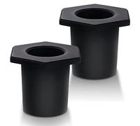 SAVITA 2pz Anello Foro Ombrellone da Tavolo, Silicone Umbrella Hole Ring a Forma di Cuneo Conico per Adattatori per Fori per Tavolo da Patio da 5-6,35cm, Ombrelloni da Piscina da 3,8cm (Nero)