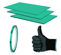 SAVITA 3 Pezzi Mug Sublimazione, Silicone Tazze Mug per Sublimazione in 3 Spessori con Nastro e Guanti Resistenti al Calore Compatibile con Pressa per Tazze Cricut (Verde)