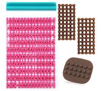 SAVITA 3 Pezzi Timbri Lettere Alfabeto e 2 Pezzi Strumenti Combinati Plastica Argilla Stampo Lettere Pasta di Zucchero Piccoli Timbri per Biscotti Ceramica Fai Da Rosa e MarroneTe