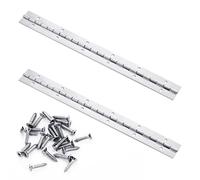 SAVITA 30 cm Cerniera per Pianoforte, 2 Pezzi in Cerniera in Acciaio Inossidabile Lucidate per Impieghi Gravosi Piano Hinge in Acciaio Inossidabile per Armadietti di Barche, Vite Inclusa (Argento)