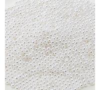 SAVITA 3000 Pezzi 4mm Perle Rotonde Bianche Perline Raso Perline Distanziali Sciolte per Fai Da Te Collane Braccialetti Orecchini Anelli Creazione di Gioielli