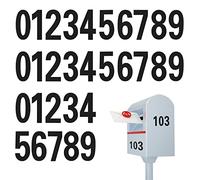 SAVITA 30pcs 9,8cm Numbers Stickers, Numeri Stickers con Numeri 0-9 Numero Postale Numero Civico per Cassetta Postale per Esterno Segnaletica Porta Finestra Automobili Numero di Indirizzo (Nero)
