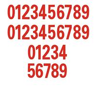 SAVITA 30pcs 9,8cm Numbers Stickers, Numeri Stickers con Numeri 0-9 Numero Postale Numero Civico per Cassetta Postale per Esterno Segnaletica Automobili Porta Finestra Numero di Indirizzo (Rosso)