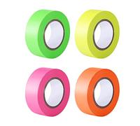 SAVITA 4 nastri fluorescenti, 2,5 cm x 30 m, non adesivi, per uso domestico e lavoro