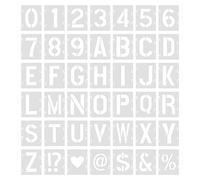 SAVITA 42 Pezzi Stencil Alfabeto e Numeri, 3,8cm Plastica Riutilizzabile Stencil Lettera Stencil Alfabeto Numero Stencil per Artigianato la Pittura di Progetti Artistici Fai-Da-Te Decorazione