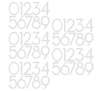 SAVITA 5 Fogli 7,6cm Adesivi con Numeri, Autoadesivi Impermeabili Decalcomanie con Numeri Riflettent Numero Civici per Cassetta Delle Lettere Porta Finestra Indirizzo Cartellone Pubblicitario (Bianco)