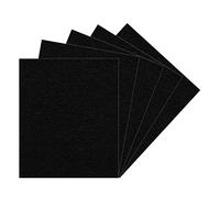 SAVITA 5 Pezzi 25,4 x 22,8 cm/10 x 9 Pollici 3 mm Spessore Fogli di Feltro, Fogli Tessuto in Feltro Rigido per Artigianato Quadrati in Feltro Duro per Cucire Artigianato Cuscini e Imbottiture (Nero)