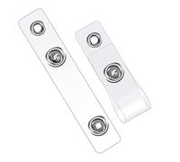 SAVITA 50 Pezzi Cinghie per Badge in Plastica, Trasparenti in PVC Badge Holder con Moschettone e Occhiello Nascosti Clip in Vinile per Carte d'Identità Cordini Portachiavi Badge per Carte di Credito