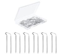SAVITA 50 Pezzi Spilli per Quilting da Cucito a Forma di U, Spilli a Forchetta Spilli Artigianali in Acciaio Inossidabile Spilli Doppi Spilli Dritti Multiuso (Lunghezza 0,9 Inch)