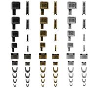 SAVITA 60-teiliger Metall-Reißverschluss-Verriegelungsschieber Reißverschlussstopper-Einsteckstifte, Reißverschluss-Stopper-Reparatursatz, für Die Reparatur und den Austausch von Manteljacken