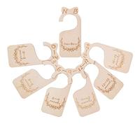 SAVITA 7 Pezzi Divisori Per Armadio Per Bambini In Legno, Da Neonato a 24 Mesi, Organizer Per Stoffa Per Neonati, Per Smistamento Di Vestiti Per Neonati e Bambini, Decorazioni Per Cameretta