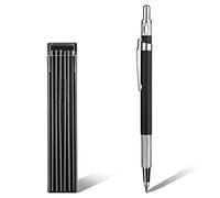 SAVITA Set di matite meccaniche, composto da 1 matita e 12 pezzi 2 mm ricariche di matite 2B matite automatiche per falegname ingegneria scrittura artigianale (nero)