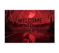 SAVITA Sfondo "Welcome To Another Side", 150x100cm Sfondo Bandiera Poliestere con Foreste Horror per Decorazioni Murali Feste Compleanno Halloween e Oggetti Scena Foto Spettrali
