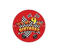 SAVITA Spilla Buon Compleanno Auto da Corsa, 5,8cm It's My Birthday Spilla Distintivo per Decorazione Festa Tema Corsa