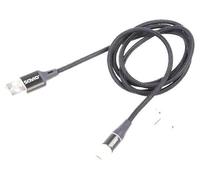 SAVKABELCL-152 Cavo magnetico, USB 2.0 1m nero 480Mbps tessuto 3A SAVIO
