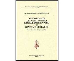 Savoca,Giuseppe, Sac - Concordanza dei versi puerili e delle poesie varie di Gia