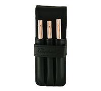 Savoir-Faire Le Voyager Black Wallet Set by Raphael, Includes 3 Travel Brushes: Soft Aqua Round 6, Soft Aqua Lavis 3 And Precison Round 6 (25-138123-03)