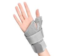 SAVOSWEET Guida per Pollice, Comoda Fascia per Pollice Destra e Sinistra, ortesi per Pollice, Misura Universale per artrite, tendinite, lesioni articolari (Grigio)