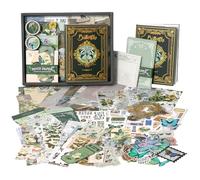 SAVOSWEET Kit Scrapbooking Completo, Farfalla Set di Accessori per Scrapbook Estetico Bullet Journal, Set Fai Da Te con Quaderno A6, Nastro Washi, Adesivi, Carta Decorativa, Blocco Note, Biglie