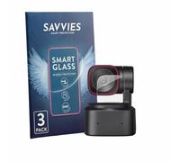 savvies 3 Pezzi Pellicola Protettiva Vetro per OBSBOT Tiny 2 Lite Protezione Schermo, Lamina di Vetro, senza Bolle, Anti-Impronta, Anti Graffio