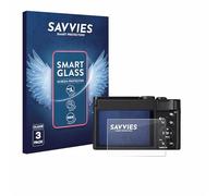 savvies 3 Pezzi Pellicola Protettiva Vetro per Panasonic Lumix DC-TZ99 9H Protezione Schermo, Lamina di Vetro, Trasparente, senza Bolle, Anti-Impronta, Anti Graffio