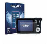 savvies 3 Pezzi Pellicola Protettiva Vetro per Rollei Compactline 880 9H Protezione Schermo, Lamina di Vetro, Trasparente, senza Bolle, Anti-Impronta,