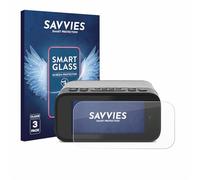 savvies 3 Pezzi Pellicola Protettiva Vetro per TechniSat Digitradio 52 BT 9H Protezione Schermo, Lamina di Vetro, Trasparente, Anti-Impronta,