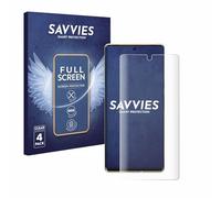 savvies (4 Pezzi Full-Screen Pellicola Protettiva per Google Pixel 6 Pro Full Cover Pellicola Copertura [Completa Trasparente, 3D Curved]