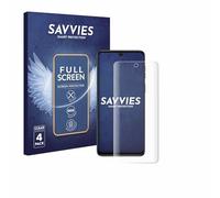 savvies (4 Pezzi Full-Screen Pellicola Protettiva per Motorola Moto G54 / G55 Full Cover Pellicola Copertura [Completa Trasparente, 3D Curved]