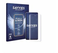 savvies 4 Pezzi Full-Screen Pellicola Protettiva per Samsung Galaxy S21 Ultra 5G Full Cover Pellicola Copertura [Completa Trasparente, 3D Curved]