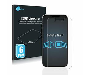 savvies 6 Pezzi Pellicola Protettiva per Apple iPhone 13/13 Pro Protezione Schermo Trasparente