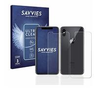 savvies 6 Pezzi Pellicola Protettiva per Apple iPhone X/Xs (Anteriore + Posteriore) Protezione Schermo Trasparente