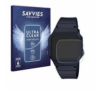savvies 6 Pezzi Pellicola Protettiva per Casio Unisex F-91W Protezione Schermo Trasparente