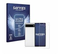 savvies 6 Pezzi Pellicola Protettiva per Google Pixel 6a (Fronte+Fotocamera) Protezione Schermo Trasparente
