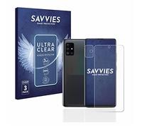 savvies 6 Pezzi Pellicola Protettiva per Samsung Galaxy A51 5G (Fronte+Fotocamera) Protezione Schermo Trasparente