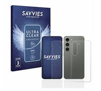 savvies 6 Pezzi Pellicola Protettiva per Samsung Galaxy S23 (Fronte+Retro) Protezione Schermo Trasparente