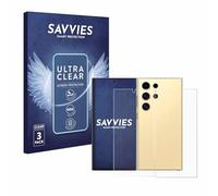 savvies 6 Pezzi Pellicola Protettiva per Samsung Galaxy S24 Ultra (case-friendly) (Fronte+Retro) Protezione Schermo Trasparente