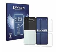 savvies 6 Pezzi Pellicola Protettiva per Samsung Galaxy Z Flip 5 (Fronte+Retro) Protezione Schermo Trasparente