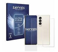savvies 6 Pezzi Pellicola Protettiva per Samsung Galaxy Z Fold 4 (Fronte+Retro) Protezione Schermo Trasparente
