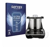 savvies 6 Pezzi Pellicola Protettiva per SilverCrest Monsieur Cuisine compact Protezione Schermo Trasparente