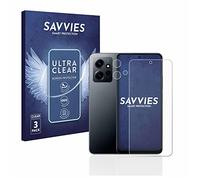 savvies (6 Pezzi Pellicola Protettiva per Xiaomi Redmi Note 12 4G (Fronte+Fotocamera) Protezione Schermo Trasparente