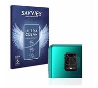 savvies 6 Pezzi Pellicola Protettiva per Xiaomi Redmi Note 9S / 9 Pro (SOLO Camera) Protezione Schermo Trasparente