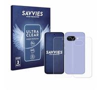 savvies Pellicola Protettiva per Google Pixel 9a | (Fronte+Retro) 6 Pezzi Chiara Protezione Schermo Made in Germany Schermo Protettivo Trasparente