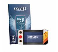 savvies Pellicola Vetro per My Arcade Atari Gamestation Go Portable | 3 Pezzi Chiara Protezione Schermo Made in Germany 9H Lamina di Vetro Anti Graffio Senza Bolle
