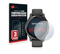 savvies Pellicola Vetro Temperato Compatibile con Garmin Venu 2S (3 Pezzi) Protezione, Schermo Protettivo, Glass Durezza 9H