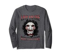 Saw Live or Die Make Your Choice Billy Horror Movie Maglia a Manica