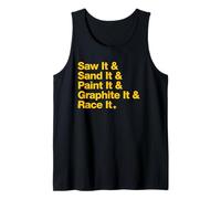 Saw & Sand & Paint Funny Pinewood Derby Typography Cub Scout Canotta