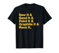 Saw & Sand & Paint Funny Pinewood Derby Typography Cub Scout Maglietta